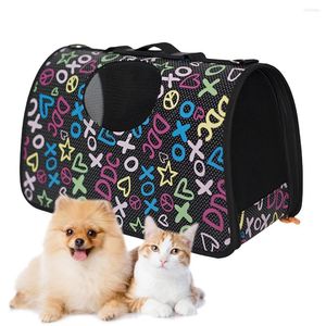 Housses de siège de voiture pour chien sac de transport Portable chats sac à main pliable voyage chiot portant maille épaule sacs pour animaux de compagnie respirant