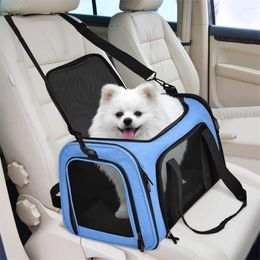 Housses de siège de voiture pour chien sac de chat sortant Portable sac à dos d'expansion pliable pour animal de compagnie Cage respirante