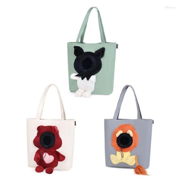 Housses de siège de voiture pour chien Porte-épaules pour chatPortable Portable TravelBag Sacs de poitrine en forme d'animal pour voyager Sortant Randonnée Polyvalent