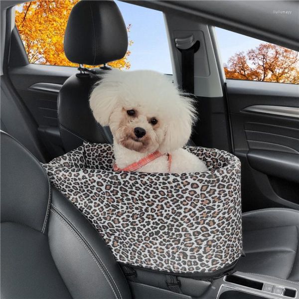 Cubiertas de asiento de coche para perros CAWAYI KENNEL Cubierta portátil Consola Reposabrazos Cachorro Mat Cama de viaje Casa para perros pequeños Gatos Caja de transporte para mascotas