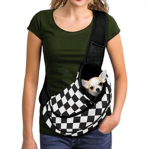 Housses de siège de voiture pour chien sac de Transport à carreaux classique sac de transport et sacs pour chiens Chihuahua sac à dos petites races accessoires de plein air
