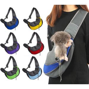Hondenauto stoel Covers Comfort Pet Carrier Bag Cats Puppy Outdoor Tassen Mesh Oxford enkele schouder sling voorste reistas