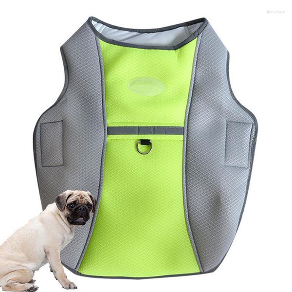 Cubiertas de asiento de automóvil para perros Vest de enfriamiento para perros Evaporativos con material de malla transpirable Chaqueta ajustable reflectante