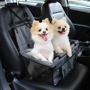 Cubiertas de asiento de coche para perros Cubierta plegable Bolsa de cuidado de mascotas Seguridad Viajes Cesta de malla Gato Mascotas Estera de viaje Cachorro