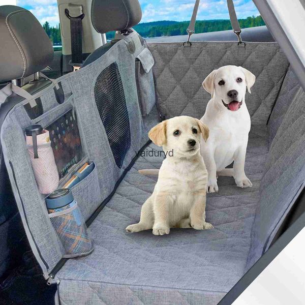 Fundas para asientos de coche para perros, protector impermeable con bolsillos de almacenamiento, hamaca lavable para coches, camiones y SUV, transportador de seguridad Forvaiduryd