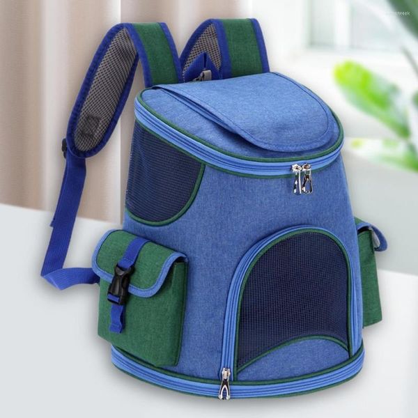 Housses de siège de voiture pour chien Durable Pet Carrier Top Roller Stores Easy Clean Large Space Mesh Ventilation Cross-body Bag