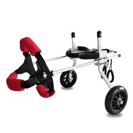 Housses de siège de voiture pour chien, faciles à transporter, jambes arrière légères, fauteuil roulant, en alliage d'aluminium pour l'arrière handicapé W0YC2215