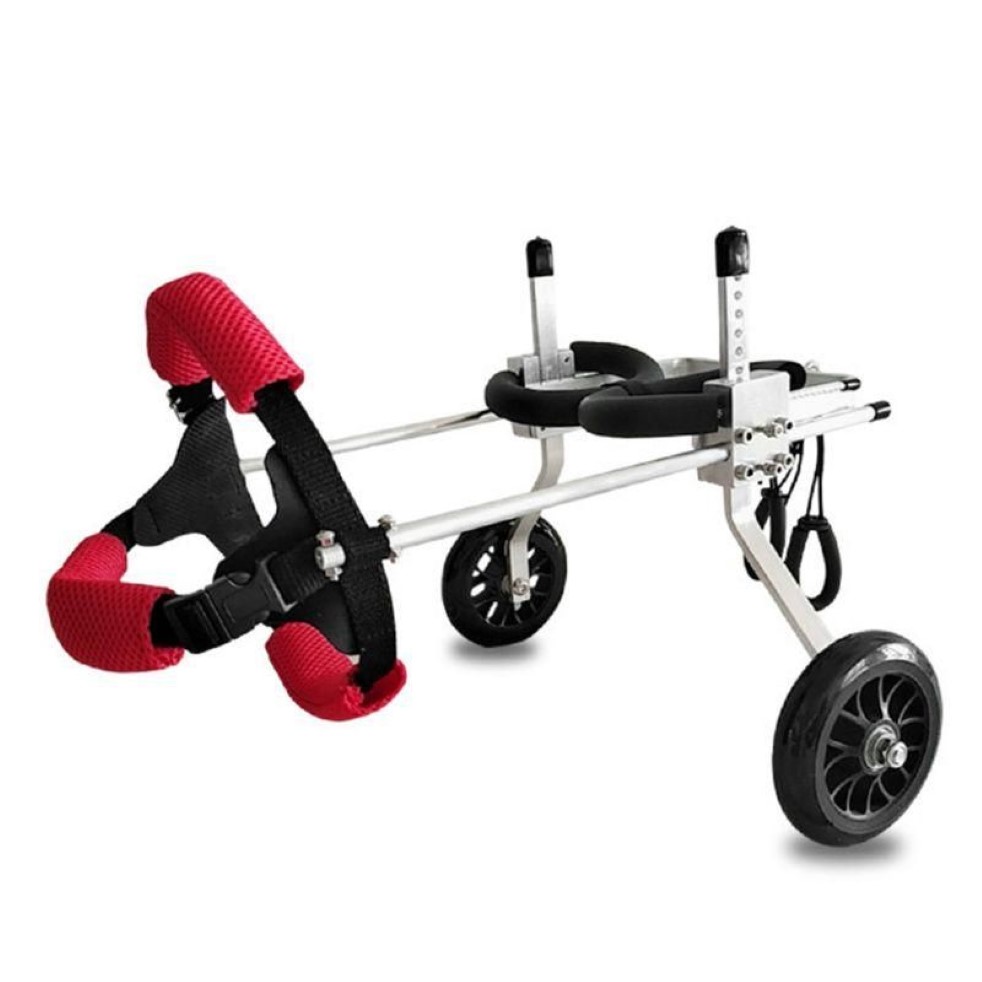 Coprisedili per auto per cani Facile da trasportare Gambe posteriori leggere Sedia a rotelle in lega di alluminio per disabili posteriori W0YC252D