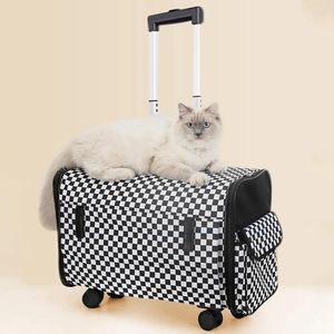 Autostoelhoezen voor honden EDENPETZ Belasting 15 kg Huisdierentrolley 4 universele wielen Grote reiskoffer Kattenwandelwagen