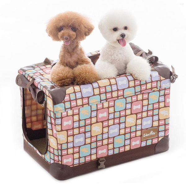 Coprisedili per auto per cani EDENPETZ Luxury Large Pet Carrier Bag Pieghevole impermeabile Mesh Travel Carrying Cat Puppy Basket Cage