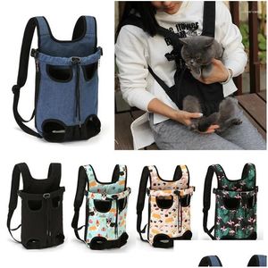 Housses de siège de voiture pour chien Ers Sac à dos Chat Chiot Sac de voyage en plein air Respirant Mesh Transportant pour petit paquet de poitrine Chihuahua Drop Delive Dhwt7