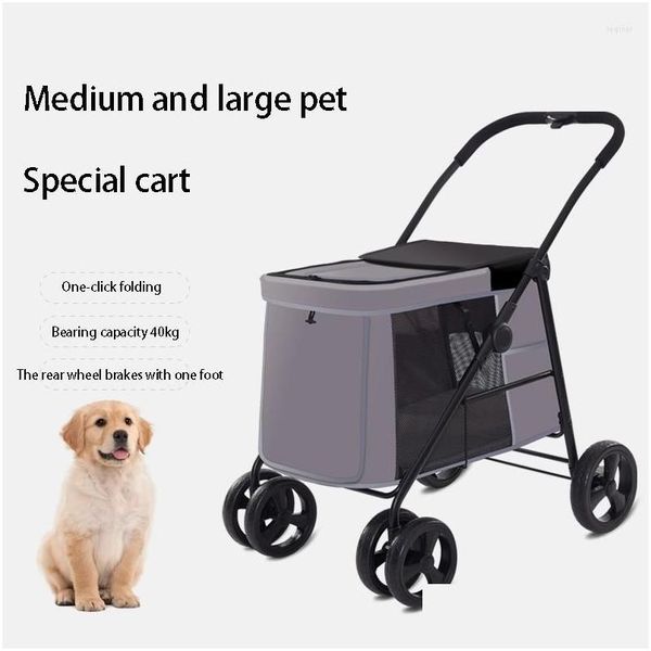 Couvrages de siège d'auto pour chiens ERS voyage extérieur pliable moyen et grand chariot pour animaux de compagnie maladie handicapée poussette accessoires de tapis à main fol dhbag