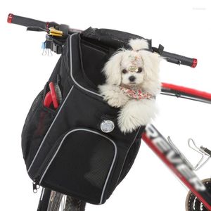 Housses de siège de voiture pour chien, pliable, petit animal de compagnie, porte-chat, panier de vélo amovible avant, sac de cyclisme réfléchissant, sac à dos de voyage