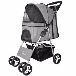 Housses de siège de voiture pour chien quatre saisons poussette universelle pour animaux de compagnie chat Scooter petite remorque pliante respirant marche Teddy