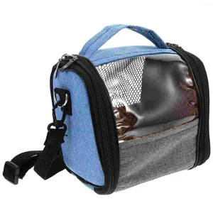 Hond Auto Stoelhoezen Wandelen Daypacks Papegaai Uit Tas Kleine Huisdier Draagtas Draagbare Carrier 18X17X12CM Reiskooi Blauw Doek