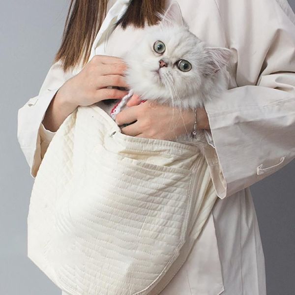 Housses de siège de voiture pour chien, porte-chaton pour chats, sac fourre-tout confortable fait à la main pour animaux de compagnie, sac à main de voyage en plein air, bandoulière respirante Pup341g