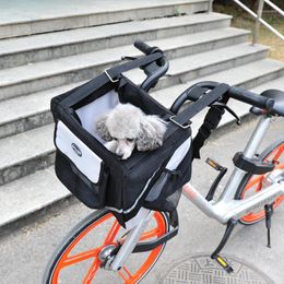 Fundas de asiento de coche para perros, cesta de bicicleta para mascotas duradera de lujo, correa de transporte, bolsa de transporte plegable, transporte de viaje para