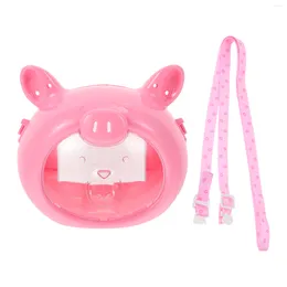 Housses de siège de voiture pour chien Mini sac à main Hamster à emporter Cage Rats extérieur écureuil 17X16X14CM Portable rose plastique sortant Guinée voyage