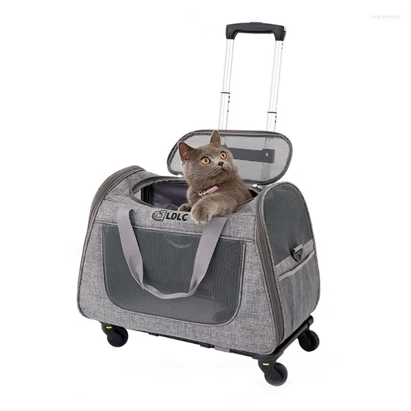 Housses de siège de voiture pour chien chariot push-pull universel multifonctionnel pour animaux de compagnie pour chat pratique et voyage sac de chariot portable détachable léger