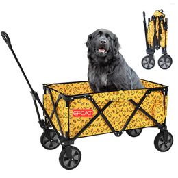 Hondenauto stoelhoezen Outdoor Garden Utility Wagon Cart opvouwbare lading 80kg voor grote oude kat off-road Universal Wheel Camping Trolley Pet