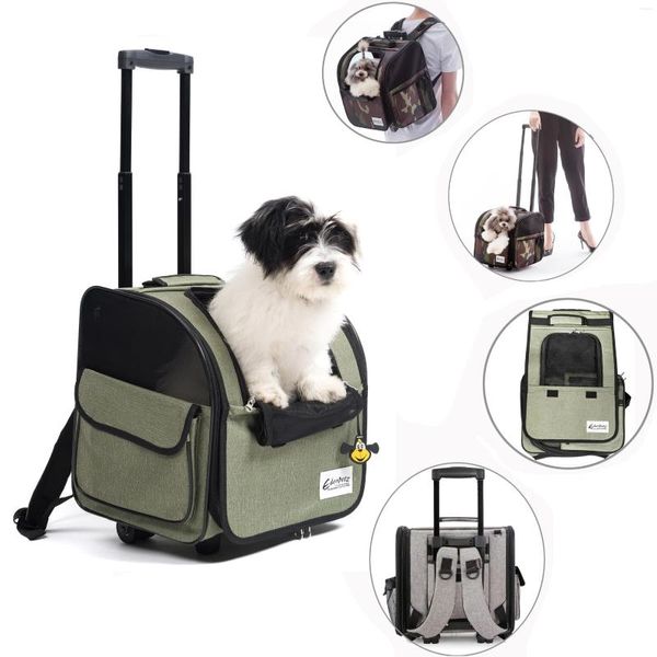 Chien Siège De Voiture Couvre En Plein Air Pet Chat Chariot Roulant Bagages Sac À Dos Poussette Animal Voyage Maison Valise Roue Transporteur