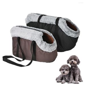 Cubiertas de asiento de coche para perros Bolsas de transporte de viaje al aire libre para perros pequeños Gatos Cachorro portátil Bolso de hombro cálido Mochila Chihuahua Pet Yorkies