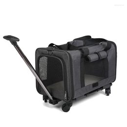 Couvrages de siège d'auto de chien outoor chat Pull Porte-poussette respirant cage pliable Sac de chats de grande capacité porteurs de chiens