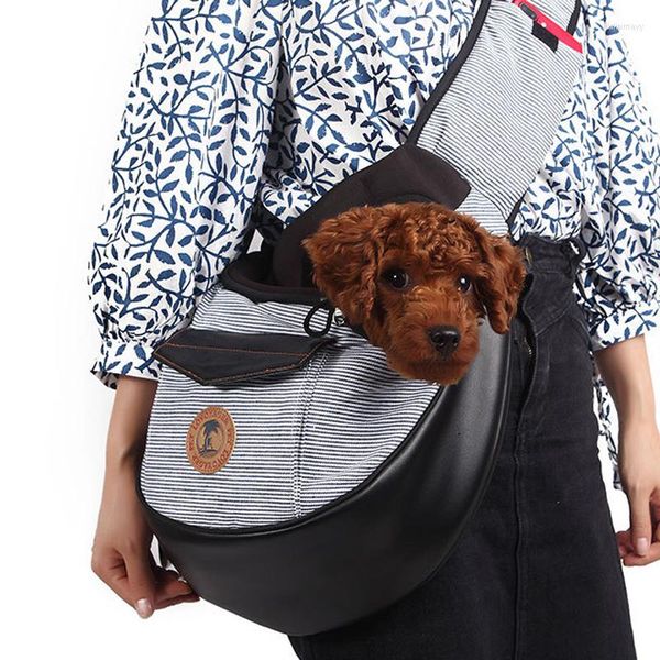 Housses de siège de voiture pour chien sac à dos pour animaux de compagnie sac de voyage en plein air respirant Double face confortable épaule Oblique Mini chat sangle de marche