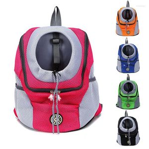 Hondenauto -zittas Pet Bag Out Travel Portable Storage Cat Schouderrugzak Ademboere borstbenodigdheden