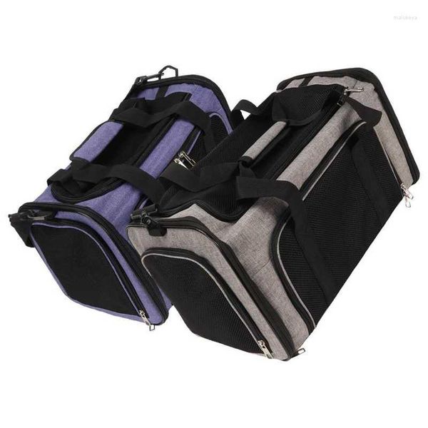 Housses de siège de voiture pour chien Pet Carrier Bretelles réglables Tissu Oxford respirant Doux Rembourré Bas Chat avec 1 poche supplémentaire pour