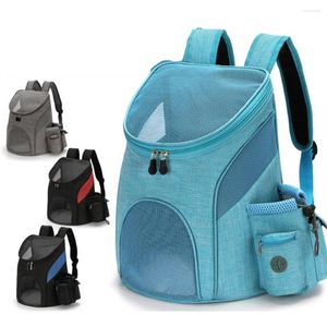 Housses de siège de voiture pour chien sac à dos pour animaux de compagnie chat voyage en plein air Portable fermeture éclair respirant maille sac de transport chiot chaton fournitures