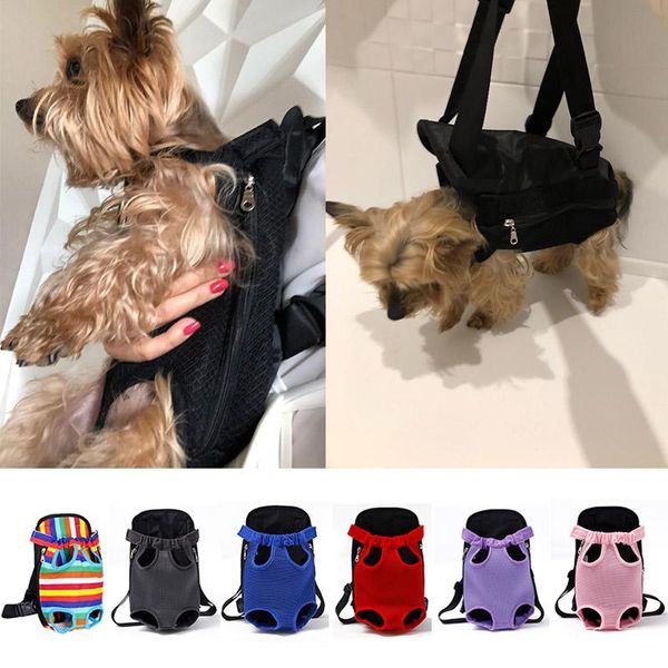 Cubiertas de asiento de coche para perros Mochila para mascotas para perros pequeños Arnés al aire libre Senderismo Gatos Bolsa de asas