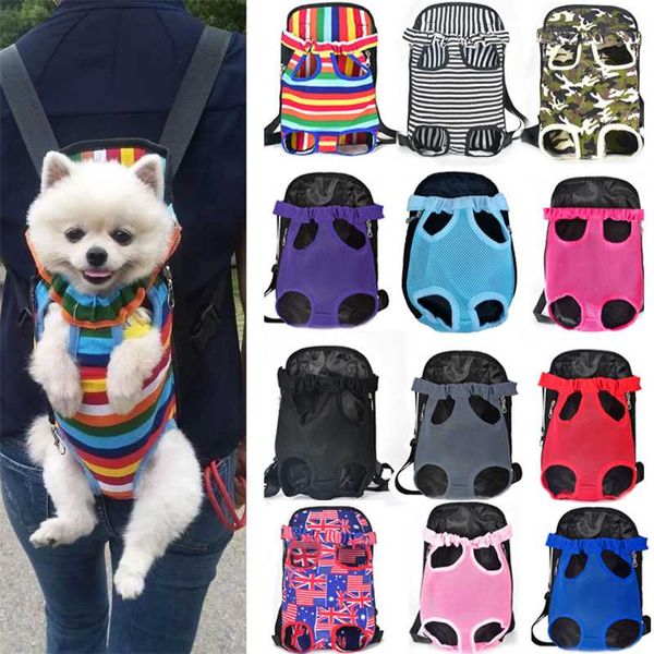 Housses de siège de voiture pour chien Pet Carrier Backpack Mesh Carriers Bag Outdoor Travel Respirant Portable For Dogs CatsDog