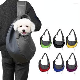 Housses de siège de voiture pour chien sac de transport pour animaux de compagnie chat voyage Portable épaule diagonale avec sangle réglable respirant maille sac à dos accessoires