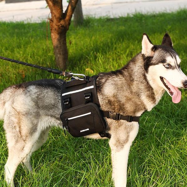 Fundas de asiento de coche para perros, bolsa de transporte para mascotas, mochila táctica con arnés para perros medianos y grandes, dos bolsillos desmontables, almacenamiento de juguetes para aperitivos