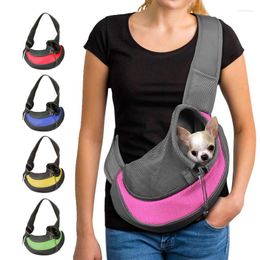 Housses de siège de voiture pour chien sac à dos respirant pour animaux de compagnie sac à dos de voyage en plein air pochette maille Oxford sac à bandoulière unique sac à main