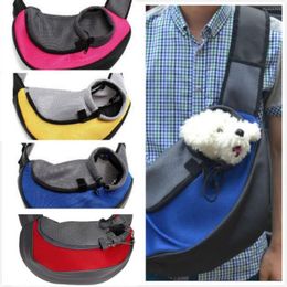 Hondenauto -covers Pet Carrier Cat Puppy Sling voorste mesh reistas Schoudertas rugzak kom drop per epacket benodigdheden