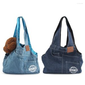 Housses de siège de voiture pour chien, sacs de transport pour animaux de compagnie, sac à bandoulière de voyage en Denim, confortable et doux pour chiots et chats, fournitures pour chiens