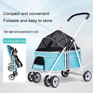 Hondenauto -stoelhoezen PICT LICHT LICHT BEHADABLE Medium buitenproducten Cat Stroller Vierwielrem voor