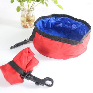 Housses de siège de voiture pour chien Pet Cat Food Eau 2 en 1 Bol Portable Tissu Oxford Pliant Chiot Extérieur Facile à transporter Fournitures Accessoires