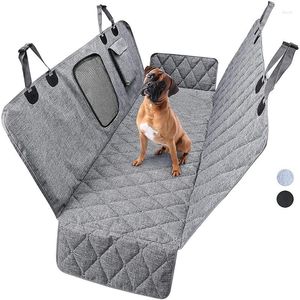 Housses de siège de voiture pour chien couverture pour animaux de compagnie imperméable maille fenêtre arrière véhicule protecteur Durable antidérapant hamac pour voitures camions SUV