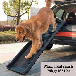 Fundas de asiento de coche para perros, escalera plegable para mascotas, rampa, pendiente, escaleras de plástico antideslizantes