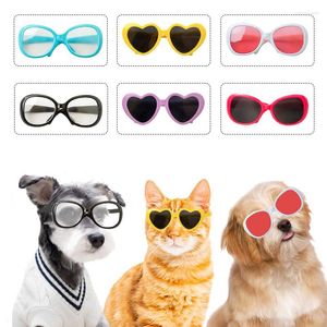 Housses de siège de voiture pour chien lunettes pour animaux de compagnie mignon noël drôle chat en forme de coeur lunettes de soleil fournitures accessoires