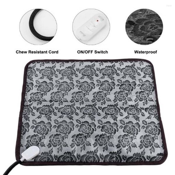 Housses de siège de voiture pour chien coussin chauffant pour animaux de compagnie réglage de la température tapis électrique imperméable pour chat avec cordon résistant à la mastication pour animaux de compagnie tapis chaud d'hiver