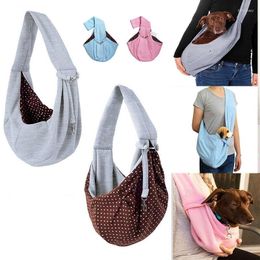 Housses de siège de voiture pour chien sac de transport pour chiot pour animaux de compagnie chats voyage en plein air épaule pour chiens chat coton simple confort fronde sac à main fourre-tout pochette