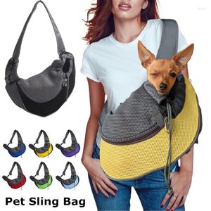 Hondenauto -covers Pet Puppy Carrier S/L Outdoor Travel Schoudertas Mesh Oxford Oxford Single Comfort Sling Handtas Tas Tote Pouch Cats Dogs Supplies