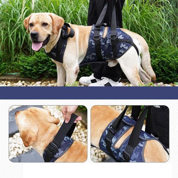 Housses de siège de voiture pour chien soins de sécurité pour animaux de compagnie ceinture d'assistance sangle de poitrine multifonctionnelle harnais de laisse pour chiens blessés handicapés âgés