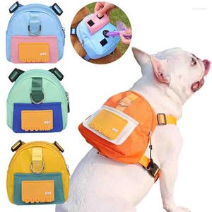 Housses de siège de voiture pour chien sac de rangement pour collations pour animaux de compagnie sac à dos pour chiens multifonctions de grande capacité harnais réglable voyage adapté randonnée marche