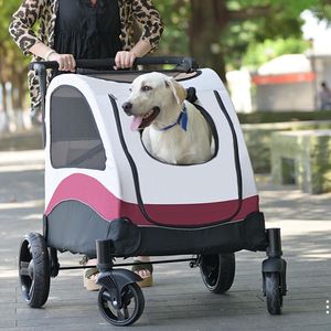 Hondenauto -stoelbedekkingen Pet Stroller opvouwbare wandeltransporter Ademend raam Carrier Kleephaak Lagervleet 60 kg voor grote honden