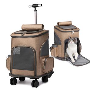 Hond Auto Seat Covers Pet Travel Trolley Bag Draw Bar Wandelwagen Carrier Cat Rugzak Kooi Verstelbare Afneembare Expandable Carrying